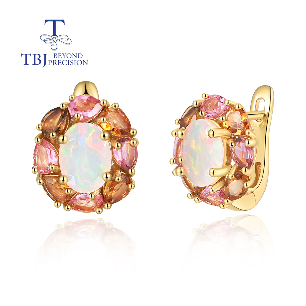 Opal Earrings Dangle - Kadınlar İçin Zarif Tasarım Doğal Opal