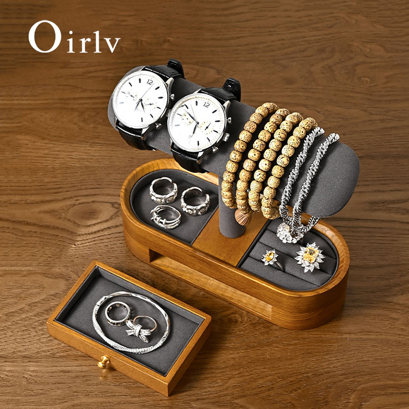 Watch Display Box - Oirlv katı ahşap saat organizatör raf