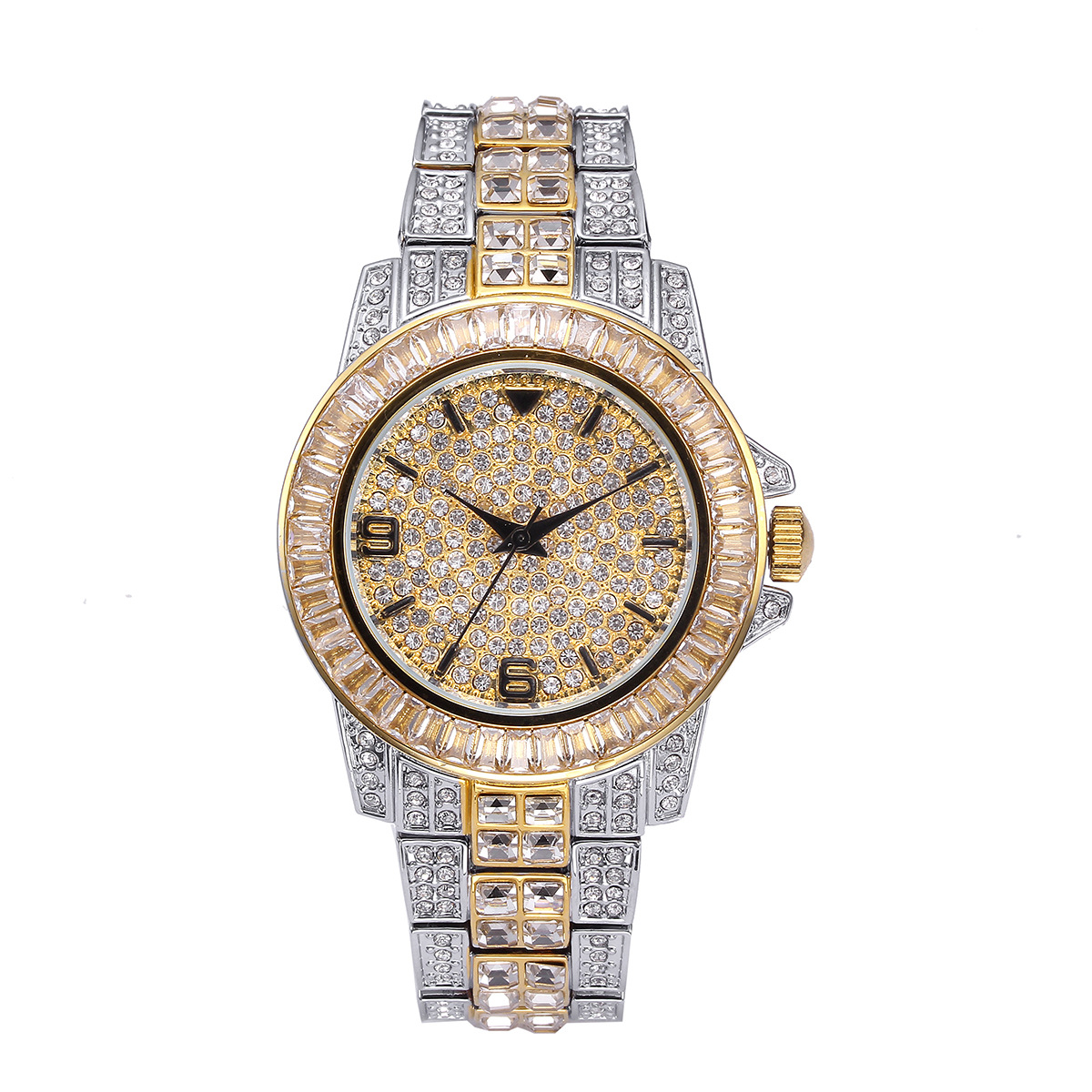 Jewelry And Watches - Lüks Tam Taş Kuvars Saatler Erkekler