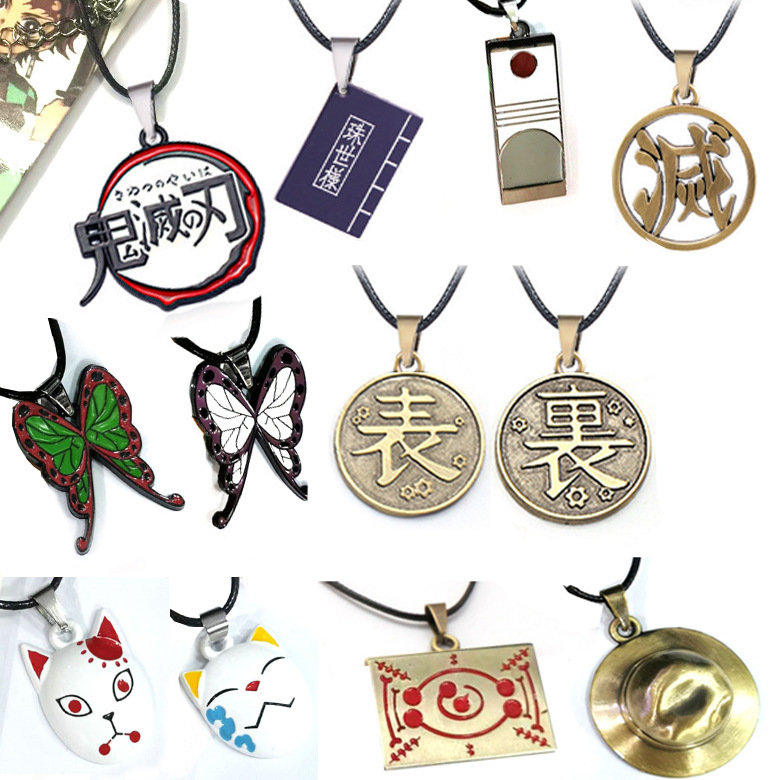 Butterfly Pendant Necklace - Demon Slayer Anime Kolye Ucu Kimetsu