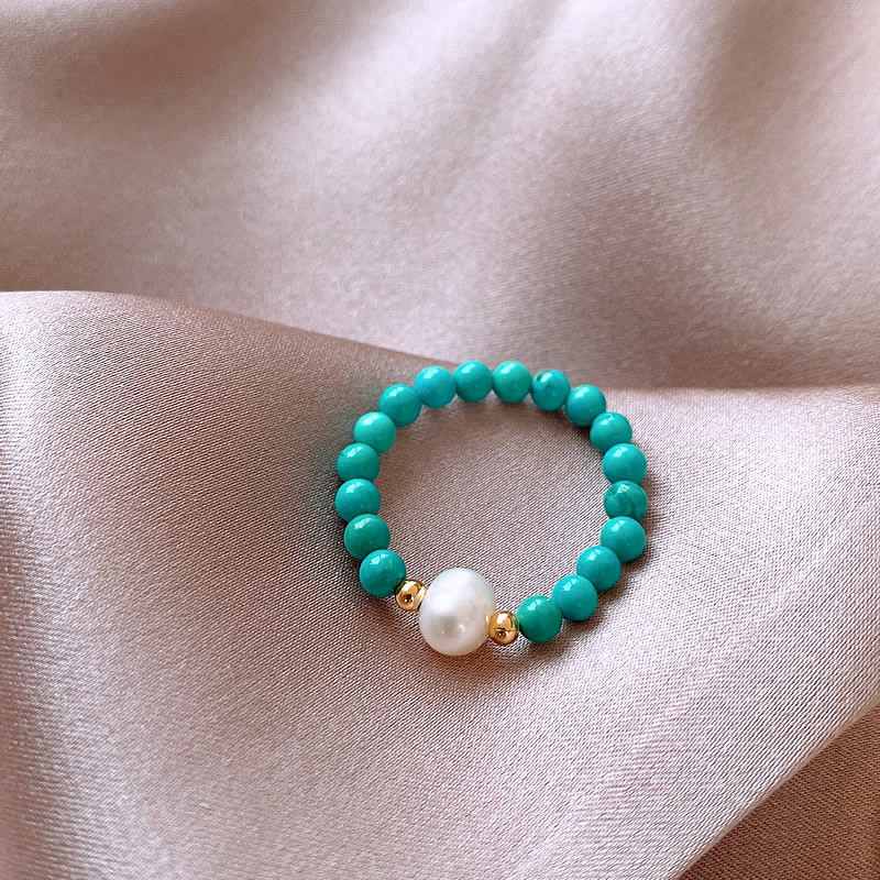 Turquoise Stone Ring - Yeni Varış Trendy Doğal Tatlı Su