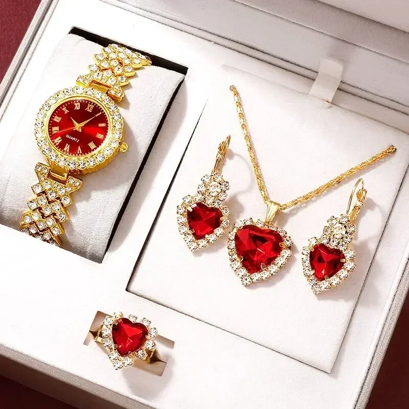 Jewelry Watches For Ladies - Altın lüks İzle kadınlar yüzük kolye