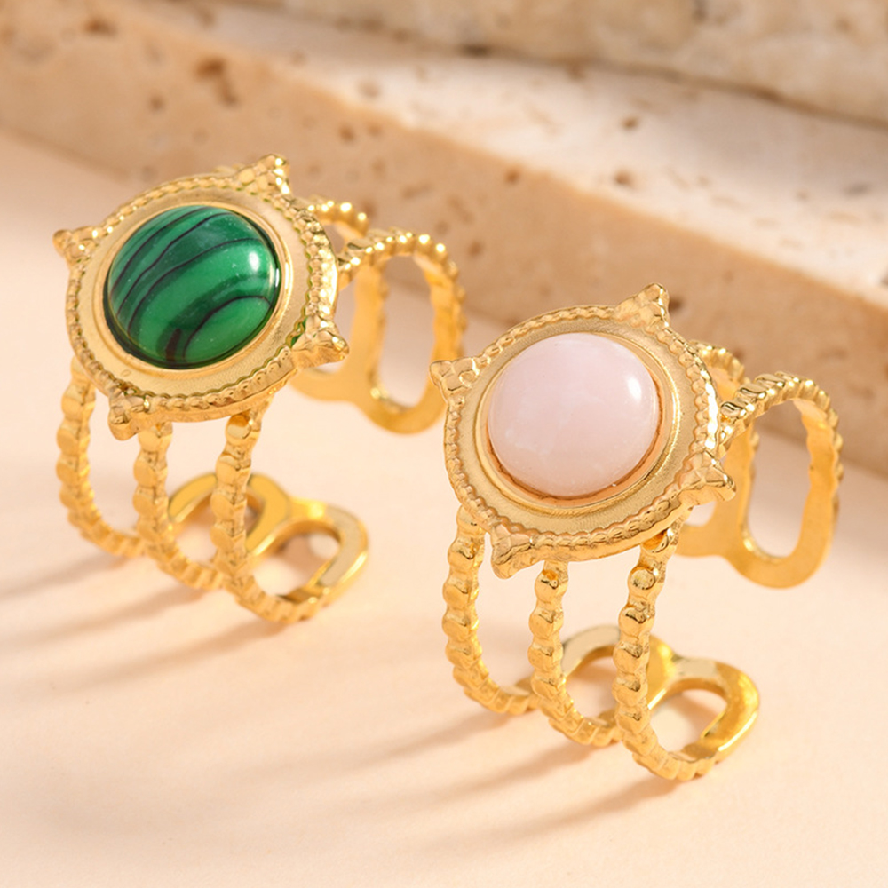Turquoise Stone Ring - 2025 YENİ Set Lüks Doğal Taş