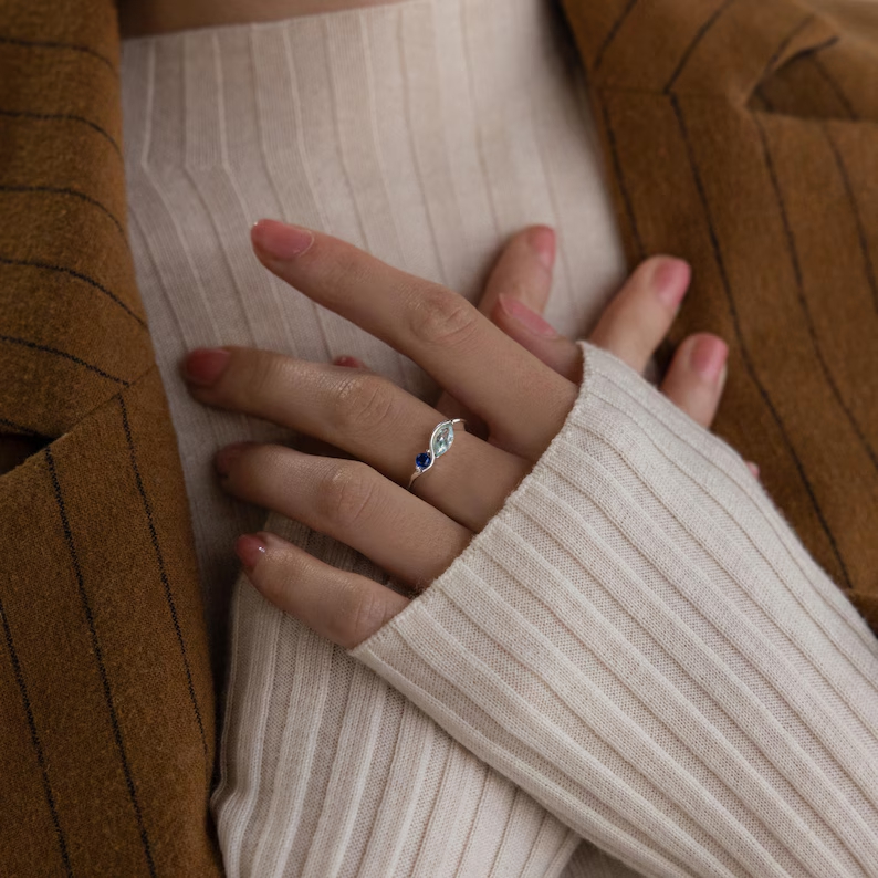 DOREMI Su Geçirmez Kararmaya D - Birthstone Ring Set incelemesi ve fiyatı