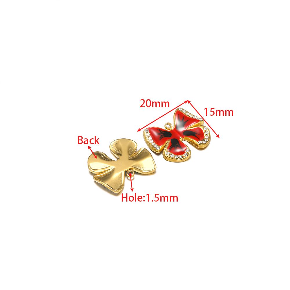 5 adet Emaye Kelebek Charms Pa - Butterfly Pendant Necklace incelemesi ve fiyatı