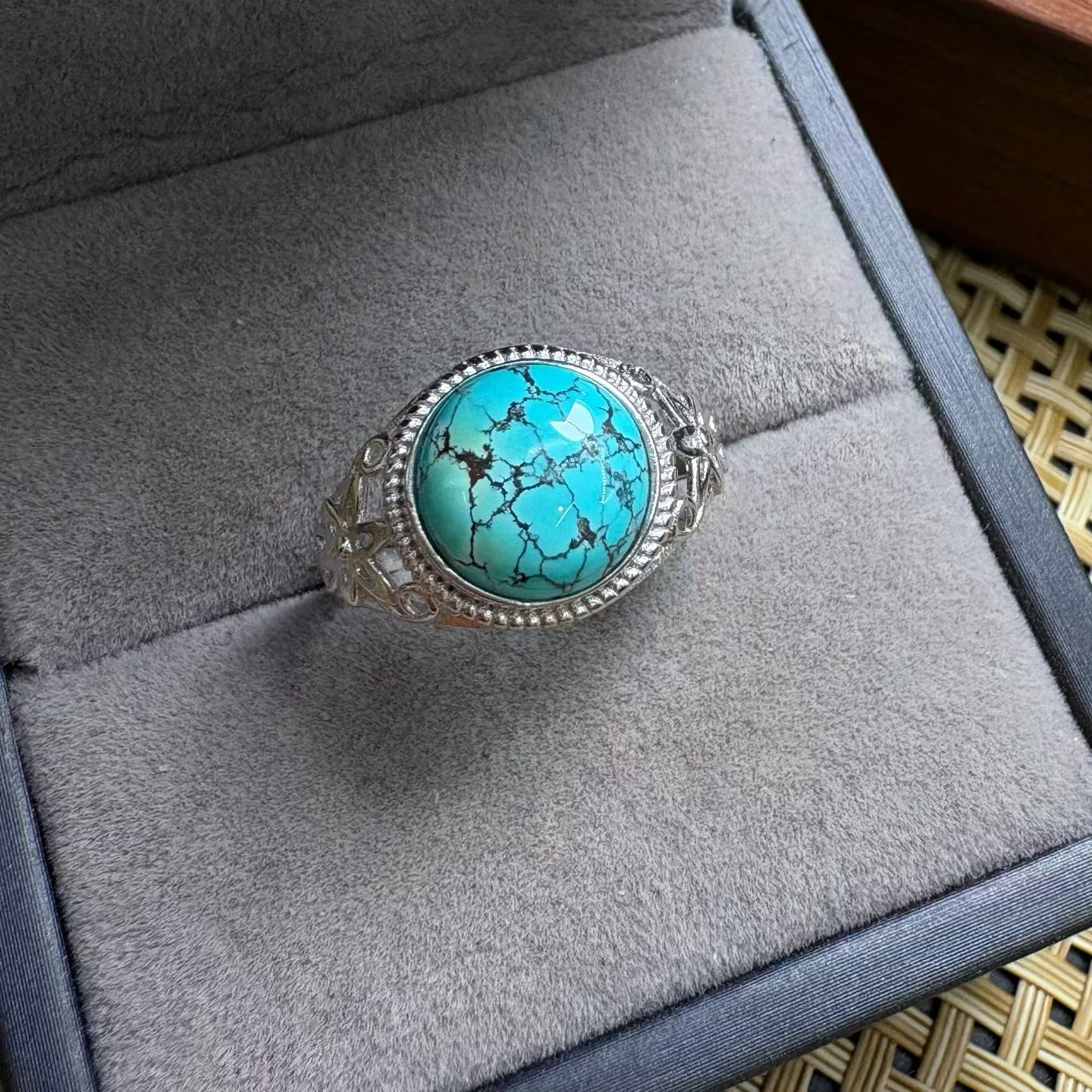 1 adet Fengbaowu Doğal Turkuaz - Turquoise Stone Ring incelemesi ve fiyatı