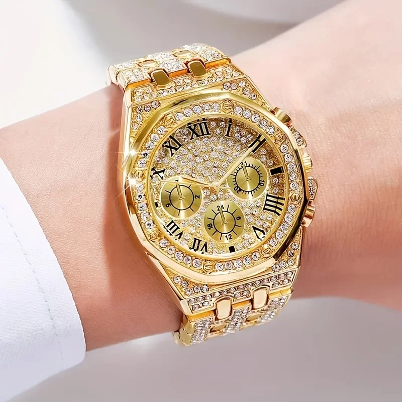 Lüks Sekizgen Çerçeve Buzlu Ku - Icebox Jewelry Watches incelemesi ve fiyatı