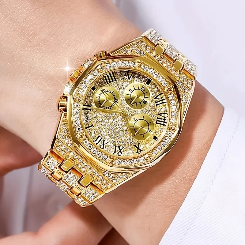 Lüks Sekizgen Çerçeve Buzlu Ku - Icebox Jewelry Watches incelemesi ve fiyatı