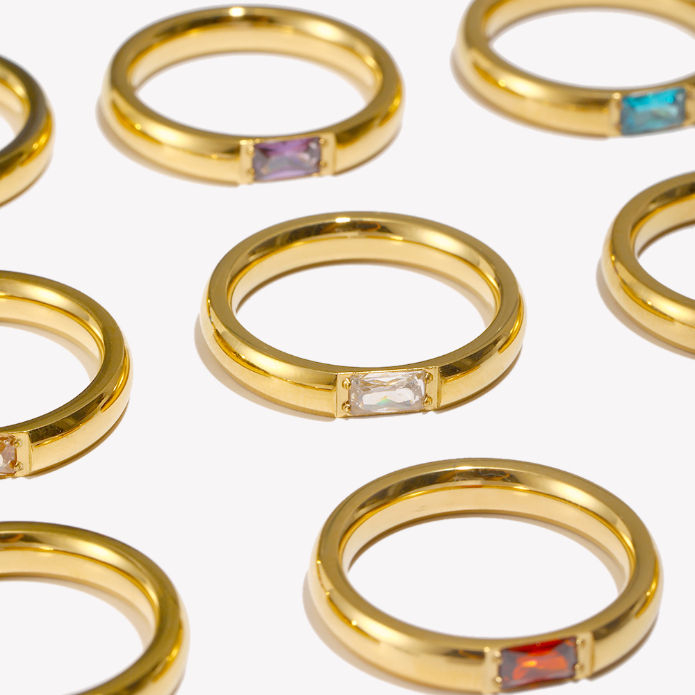 E.B.belle 18 K Altın Kaplama P - Birthstone Ring Set incelemesi ve fiyatı