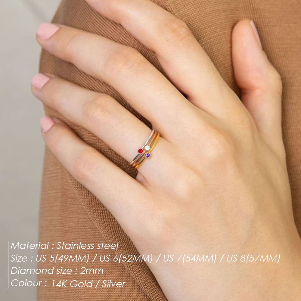 EMANCO Paslanmaz Çelik Doğum T - Birthstone Ring Set incelemesi ve fiyatı