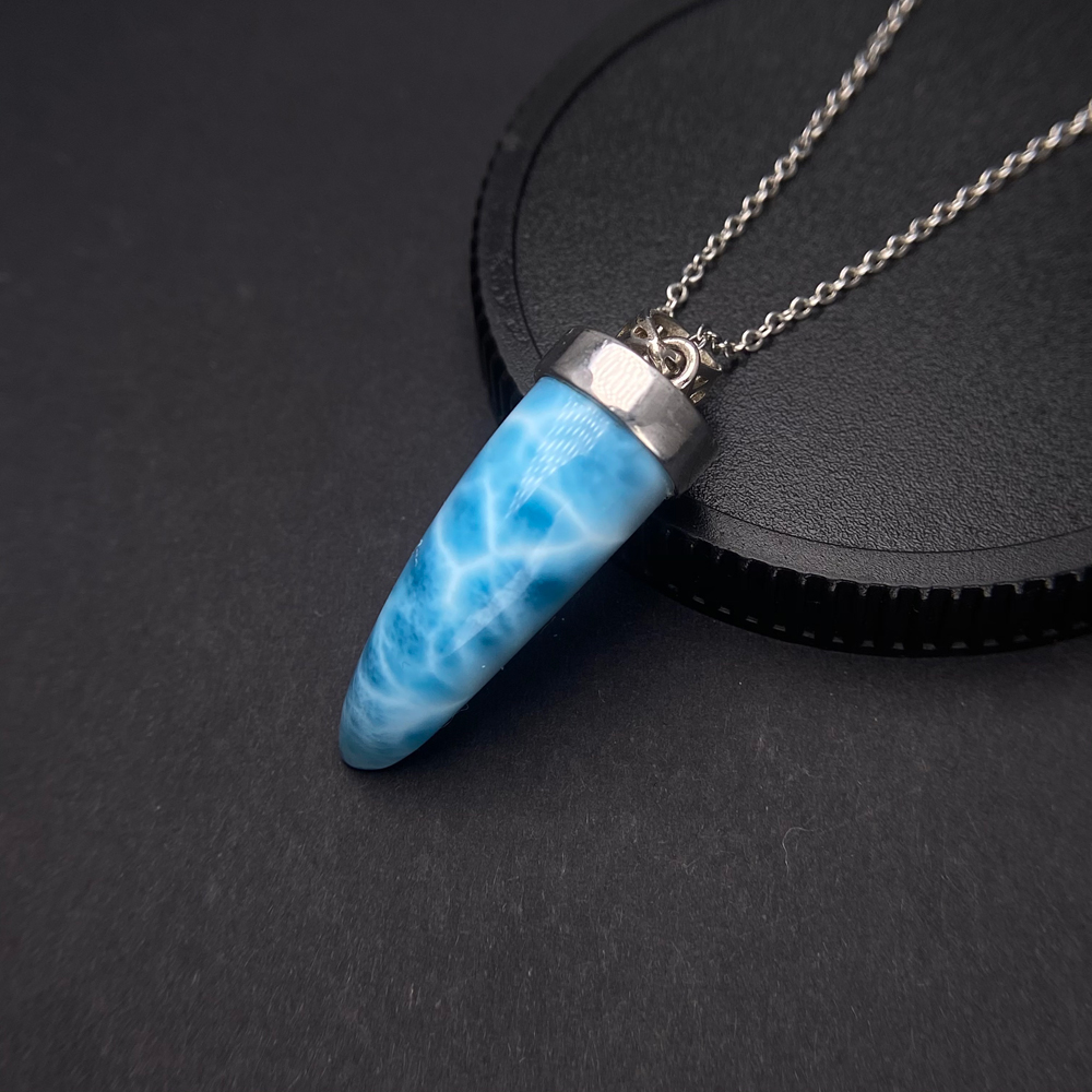 Trendy Doğal Mavi Larimar Koly - Wolf Jewelry & Watches Tampa Reviews incelemesi ve fiyatı