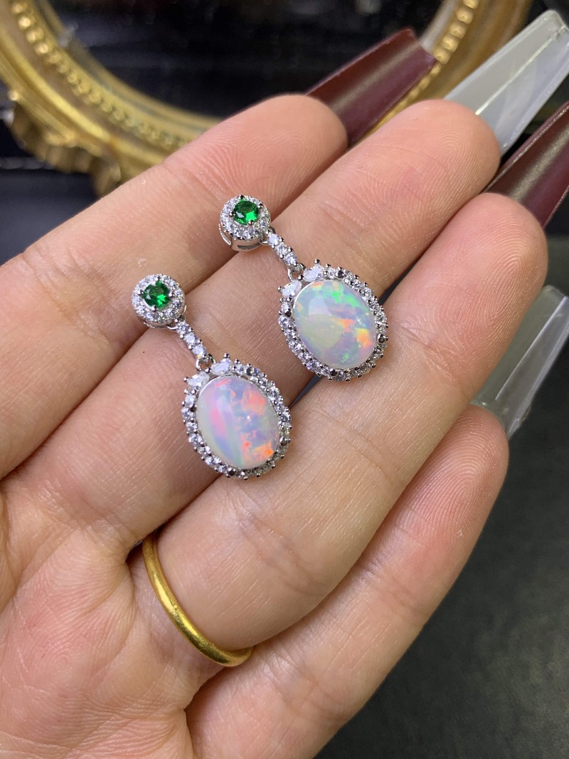 925 ayar gümüş Opal küpe basit - Opal Earrings Dangle incelemesi ve fiyatı