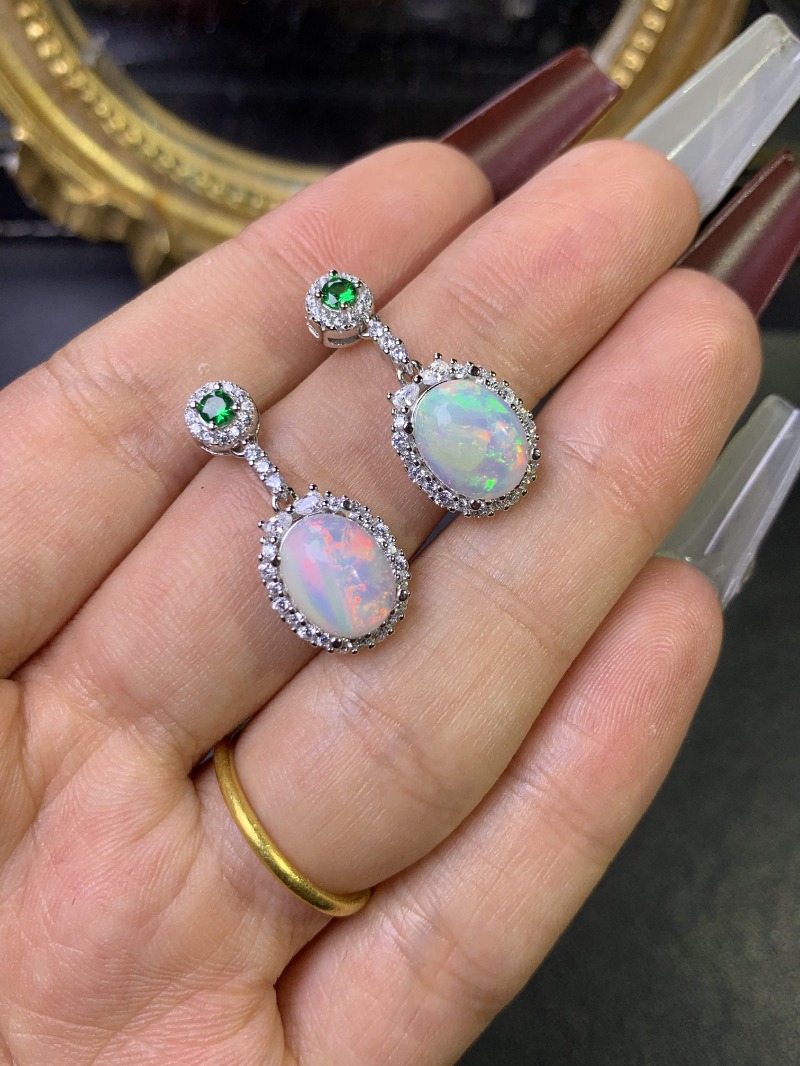 925 ayar gümüş Opal küpe basit - Opal Earrings Dangle incelemesi ve fiyatı