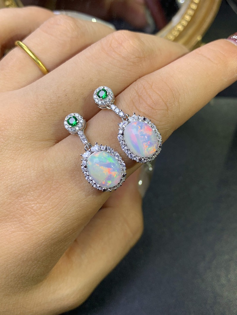 925 ayar gümüş Opal küpe basit - Opal Earrings Dangle incelemesi ve fiyatı