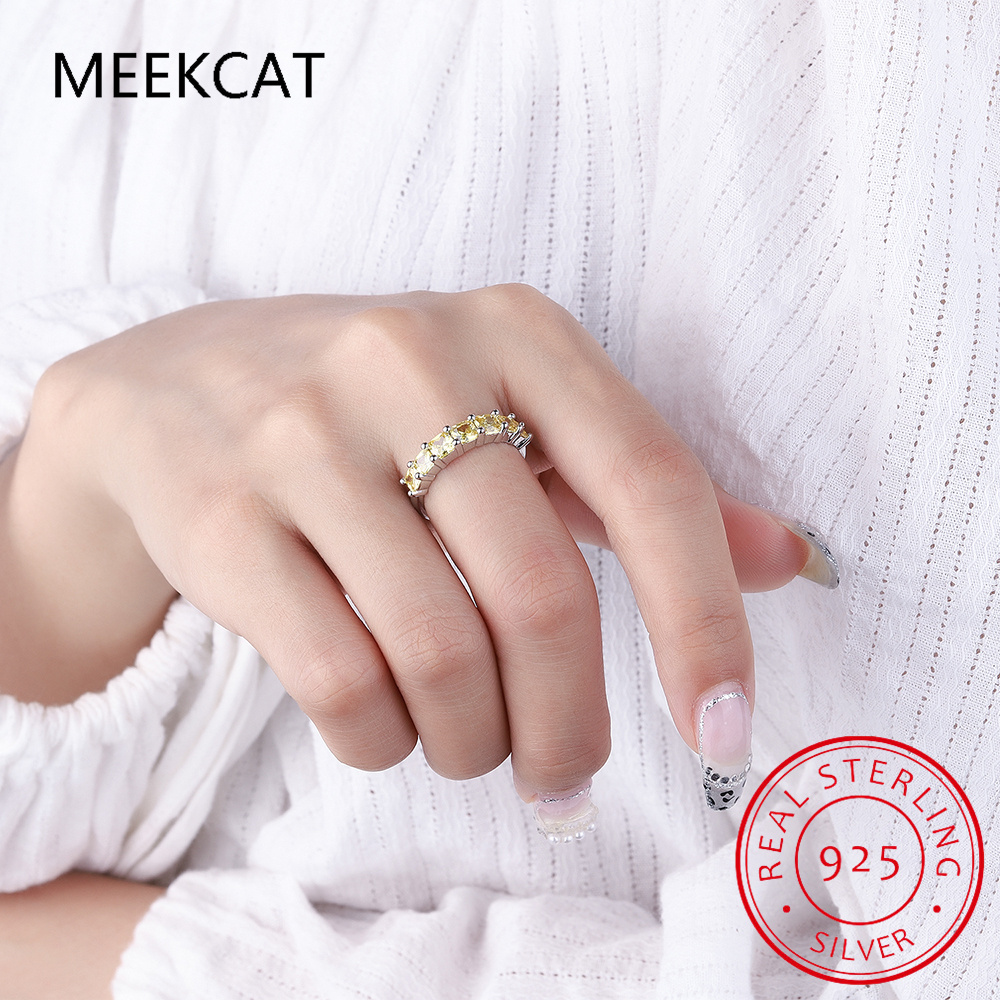 Prenses Kesim Doğal Sarı Sitri - Birthstone Ring Set incelemesi ve fiyatı