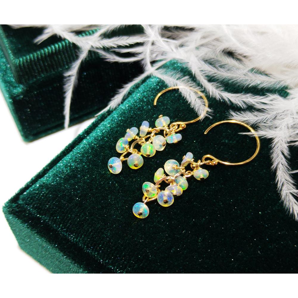 Lii Ji doğal etiyopya Opal 14K - Opal Earrings Dangle incelemesi ve fiyatı