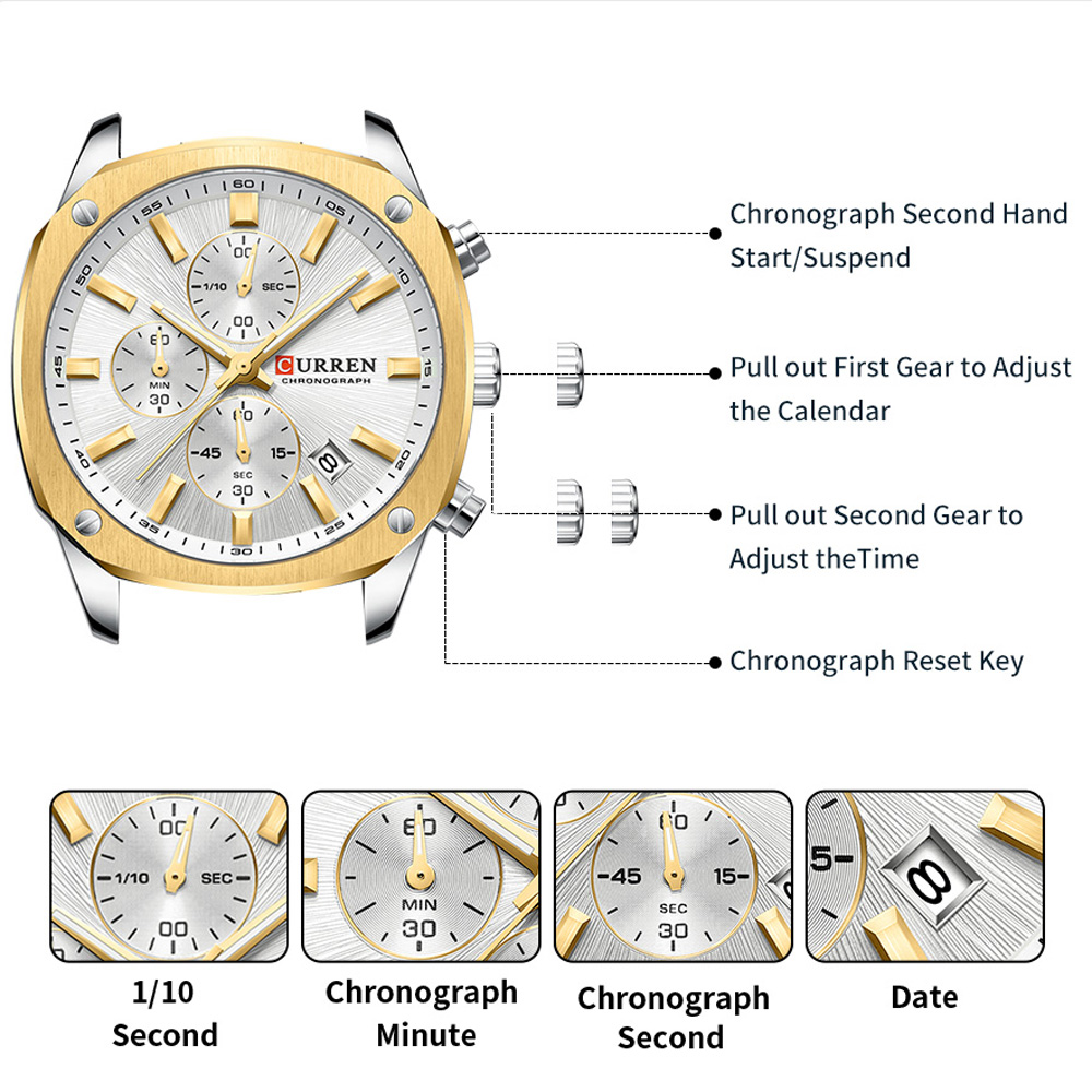 CURREN Modern Erkek 42mm Spor  - Jewelry And Watches incelemesi ve fiyatı