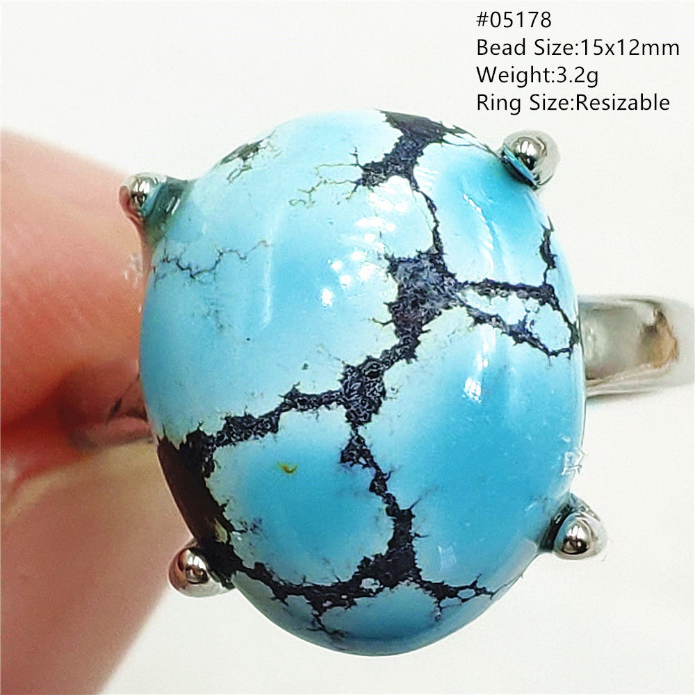 Doğal yeşil turkuaz ayarlanabi - Turquoise Stone Ring incelemesi ve fiyatı