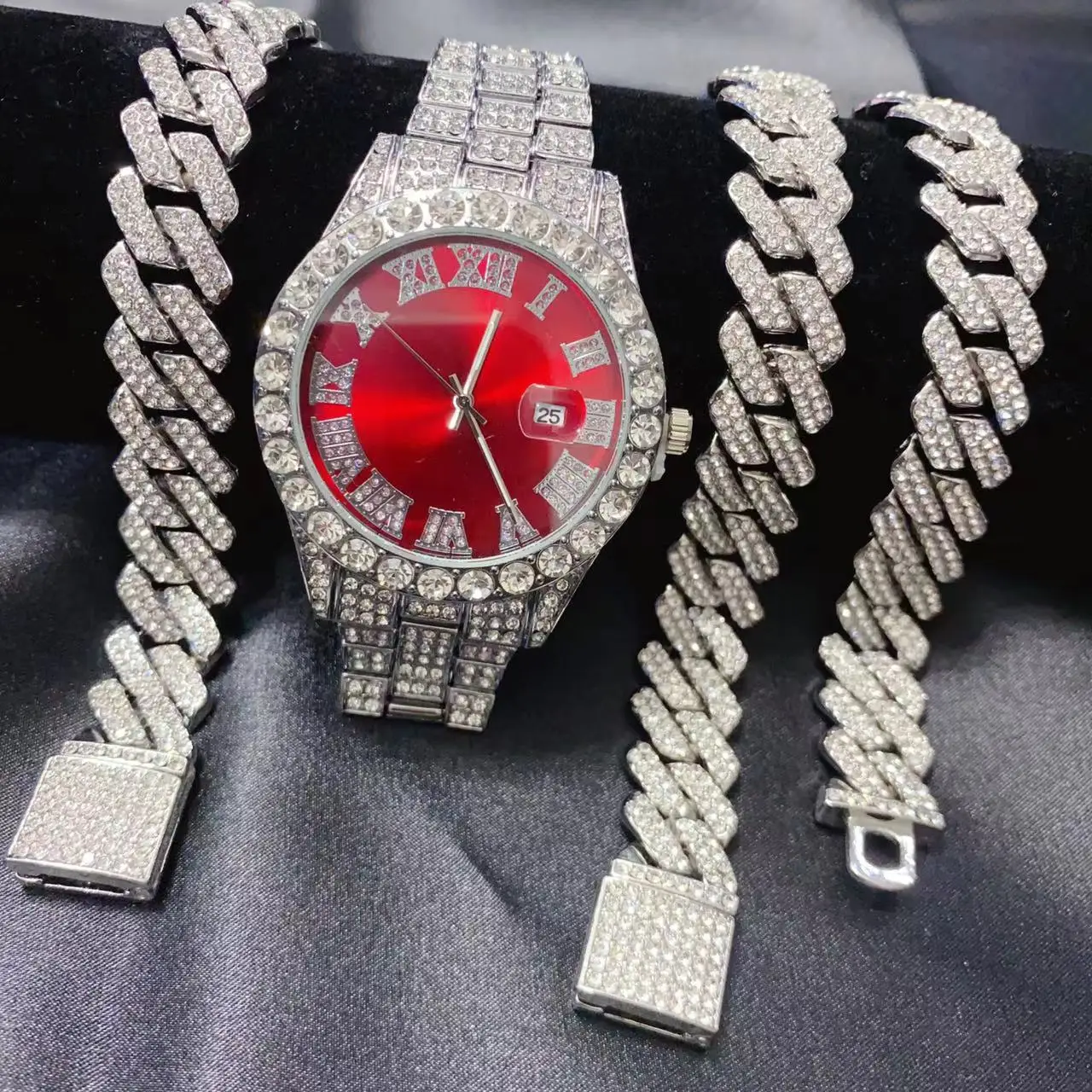 Erkekler için 3 Parça Hip Hop  - Icebox Jewelry Watches incelemesi ve fiyatı