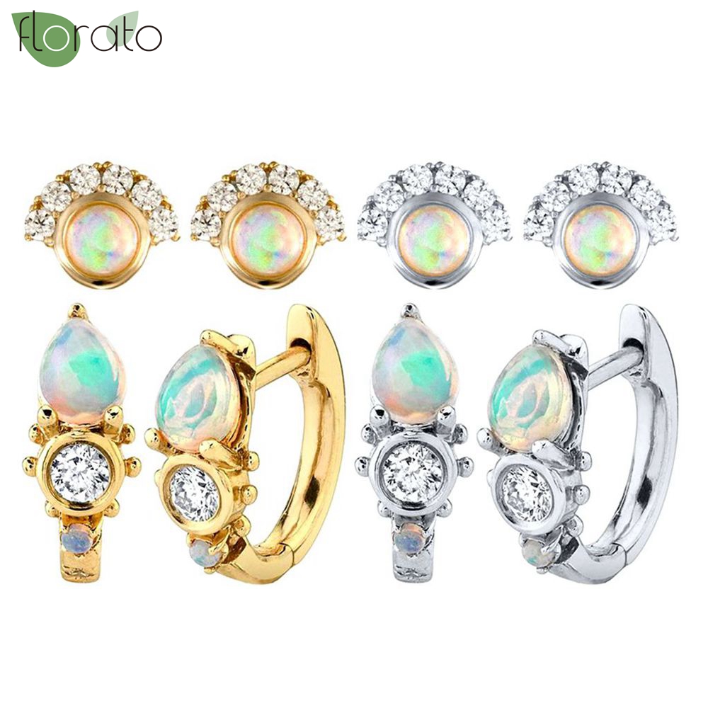 925 Ayar Gümüş İğne Zarif Küçü - Opal Earrings Dangle incelemesi ve fiyatı