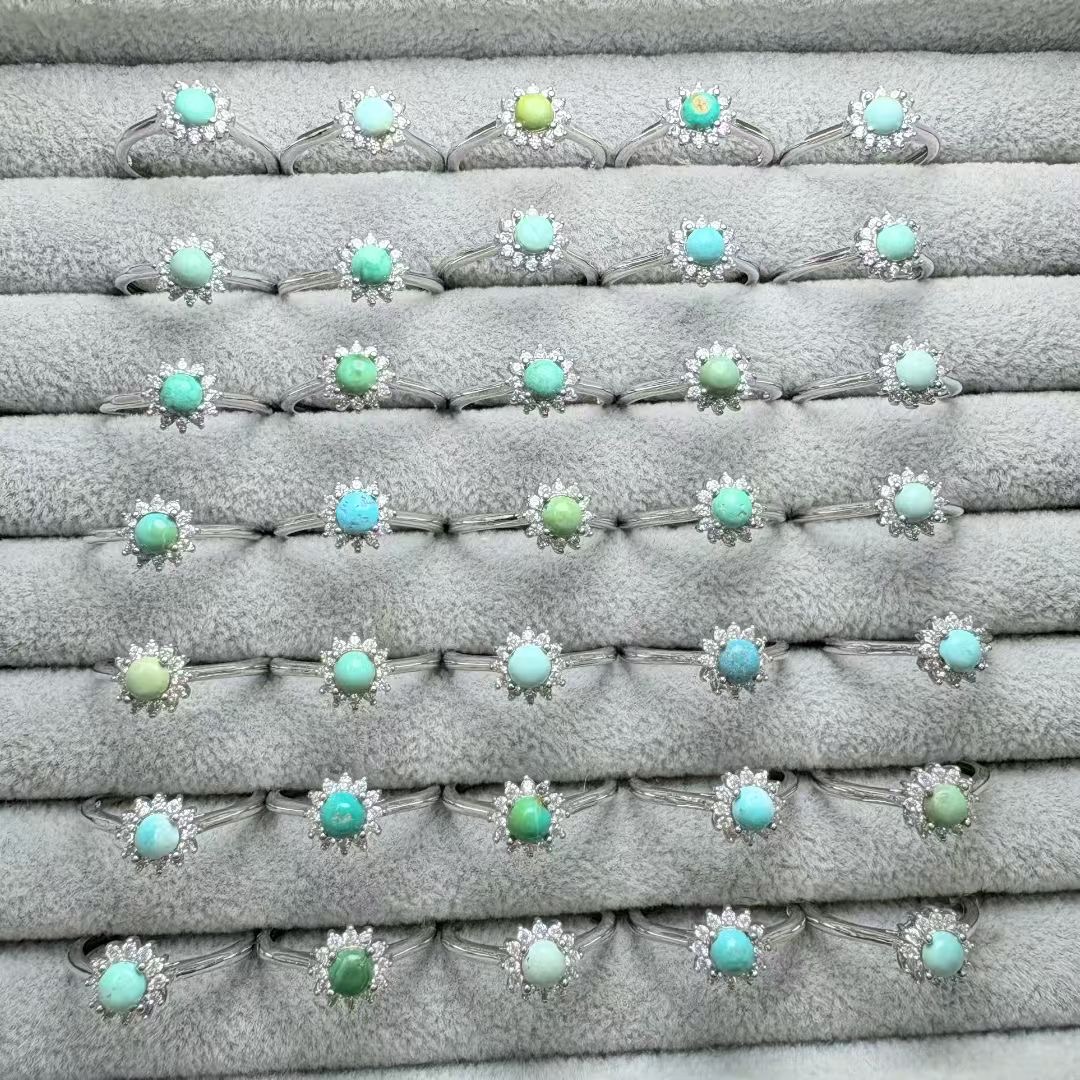 1 adet Fengbaowu doğal turkuaz - Turquoise Stone Ring incelemesi ve fiyatı