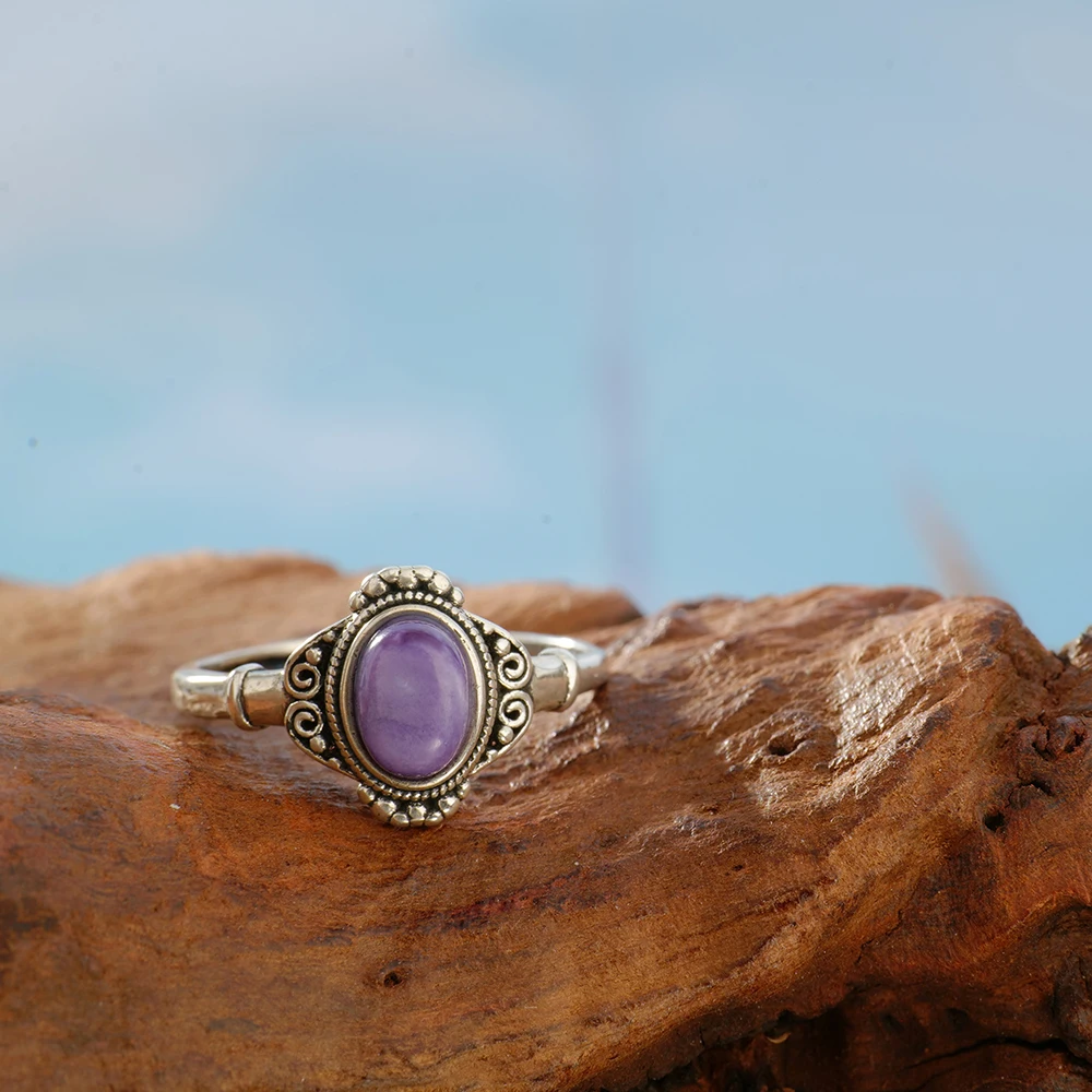 Katı 925 Gümüş Yüzük Ayarlanab - Birthstone Ring Set incelemesi ve fiyatı